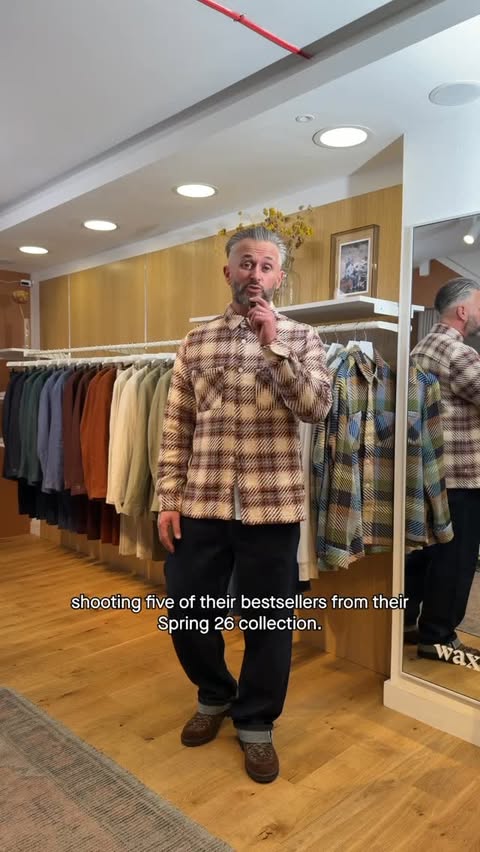 Instagram post by @andyknwn for Wax London. Caption reads: 5 Fits, Built Around 5 Wax London’s SS26 Best....