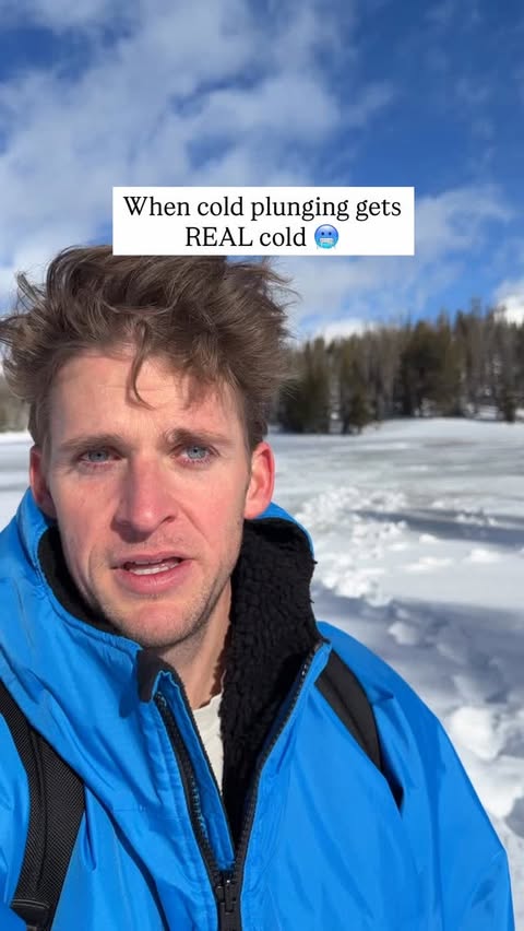 Instagram post by @coldplungecam for dryrobe. Caption reads: [...] a few things for this one - my pickaxe,....