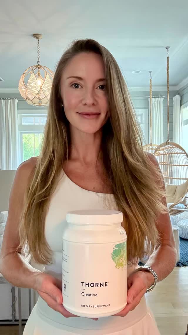 Instagram post by @dickerson_shanna for Thorne. Caption reads: I’ve had so many requests for what’s in my workout....