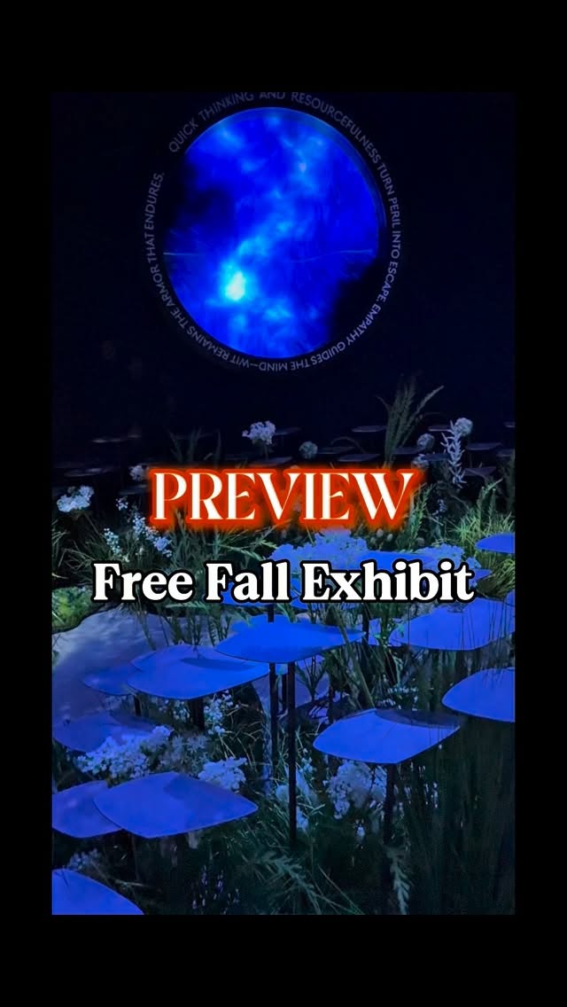 Instagram post by @nyc_super_mom for Secret NYC. Caption reads: Exclusive Preview:  Free Fall Exhibit 🍁 
Ever....