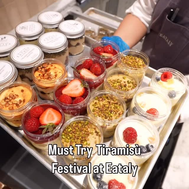 Instagram post by @briancantstopeating for Eataly Italia. Caption reads: Y’all I was in Tiramisù heaven when I checked out....