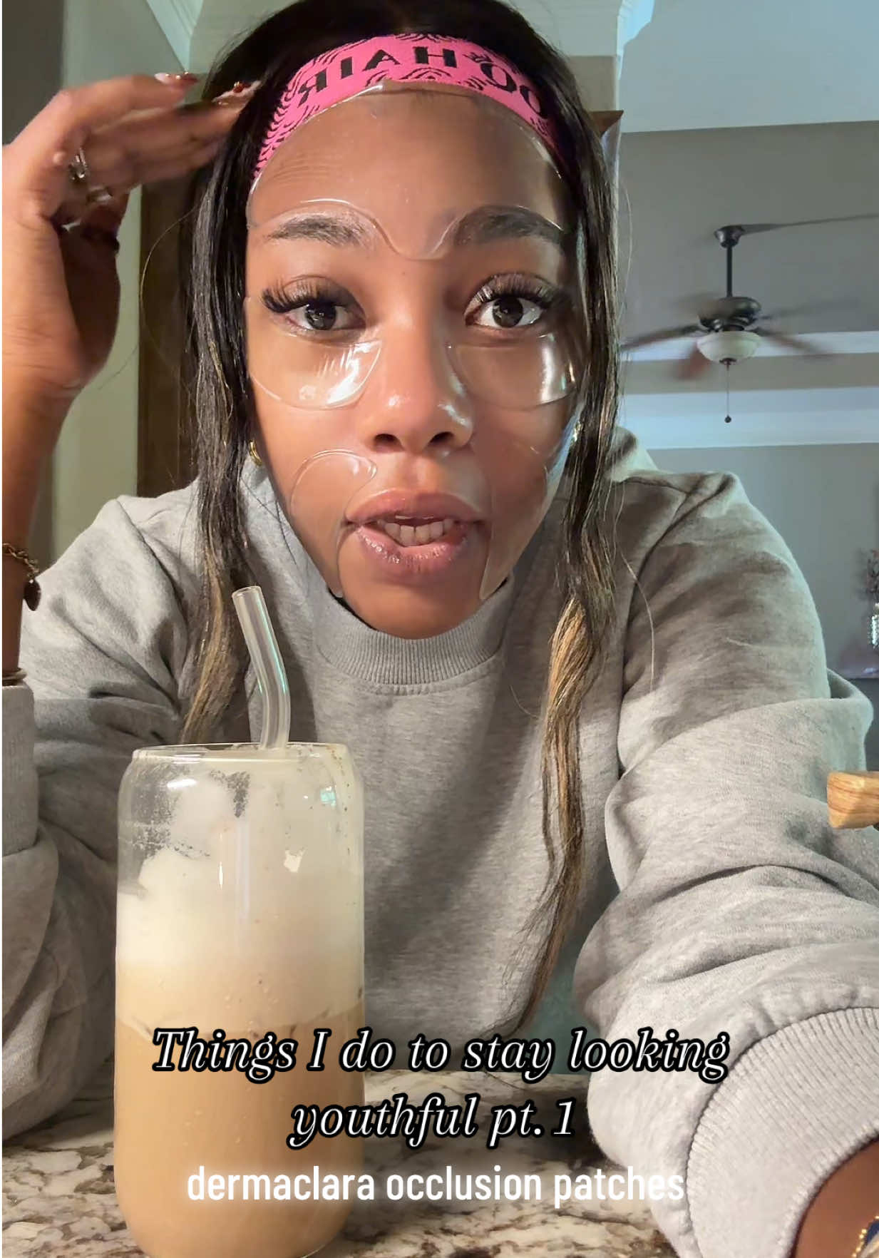 TikTok post by @kayla_crystal for Dermaclara. Caption reads: Oh, and Goodmorning 😆✨ @Dermaclara occlusion....