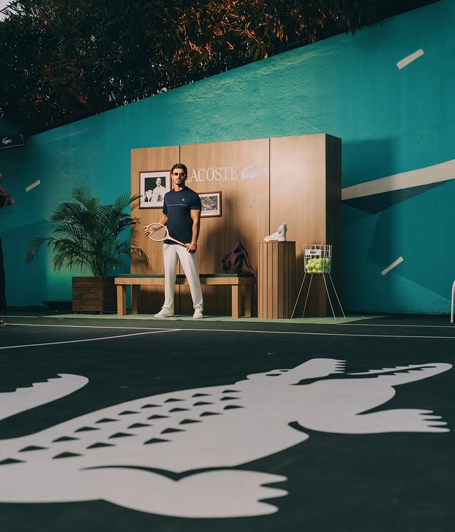 Instagram post by @emingunenc for Lacoste. Caption reads: Let’s just begin 🐊 @lacoste x @kein #slambreak....