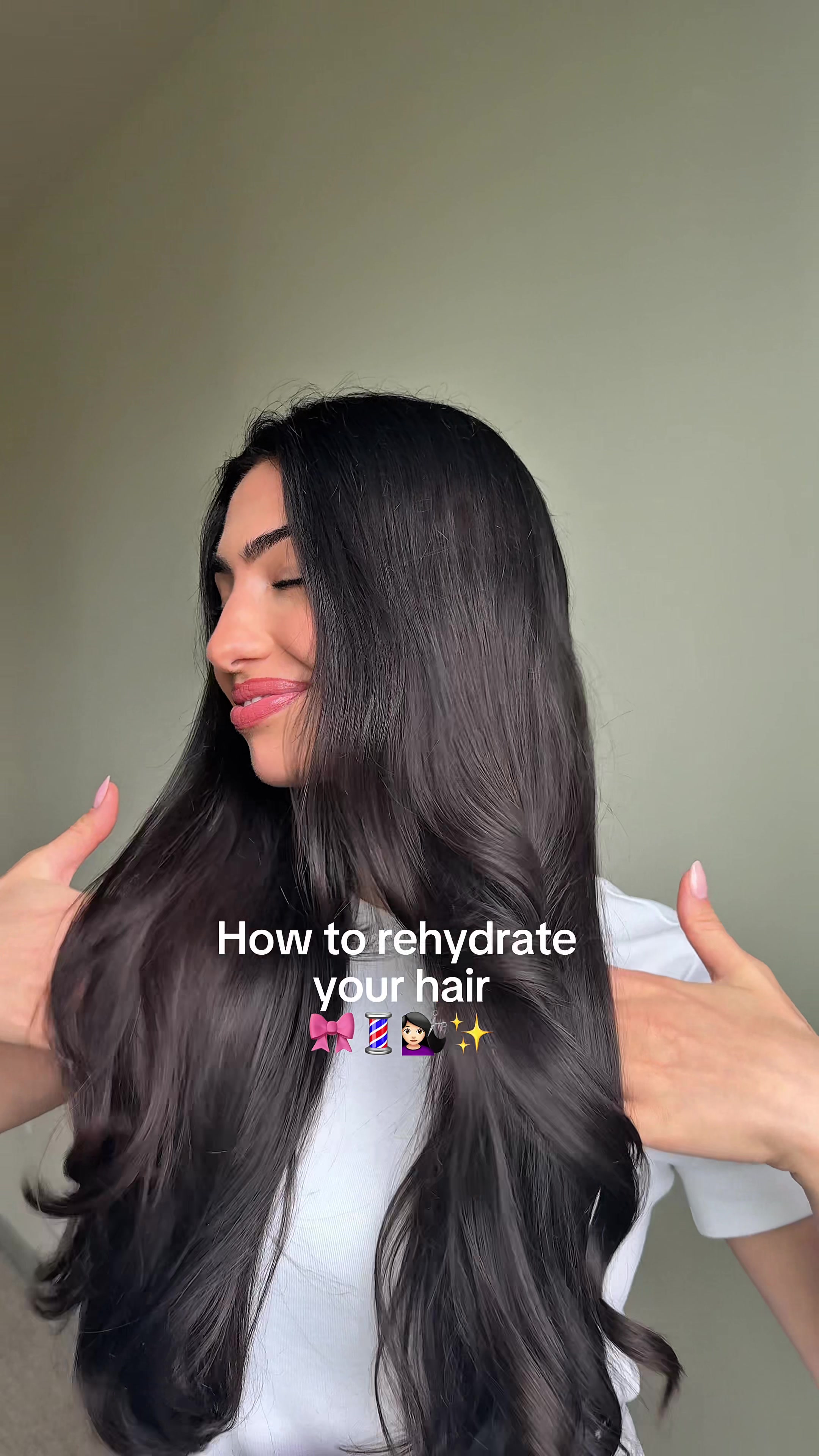 TikTok post by @drlunagruhonjic for Acure. Caption reads: Much needed hair hydration with the new @Acure....