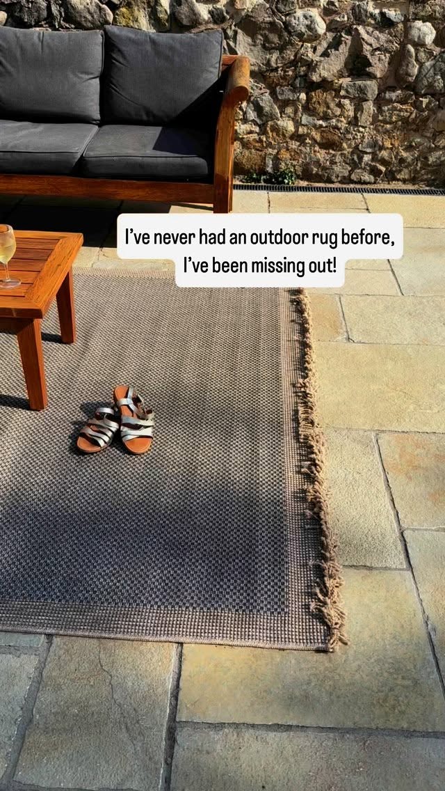 Instagram post by @sweetpeaandsorrel for The Rugs. Caption reads: # Ad I don’t know why but I’ve never thought to....