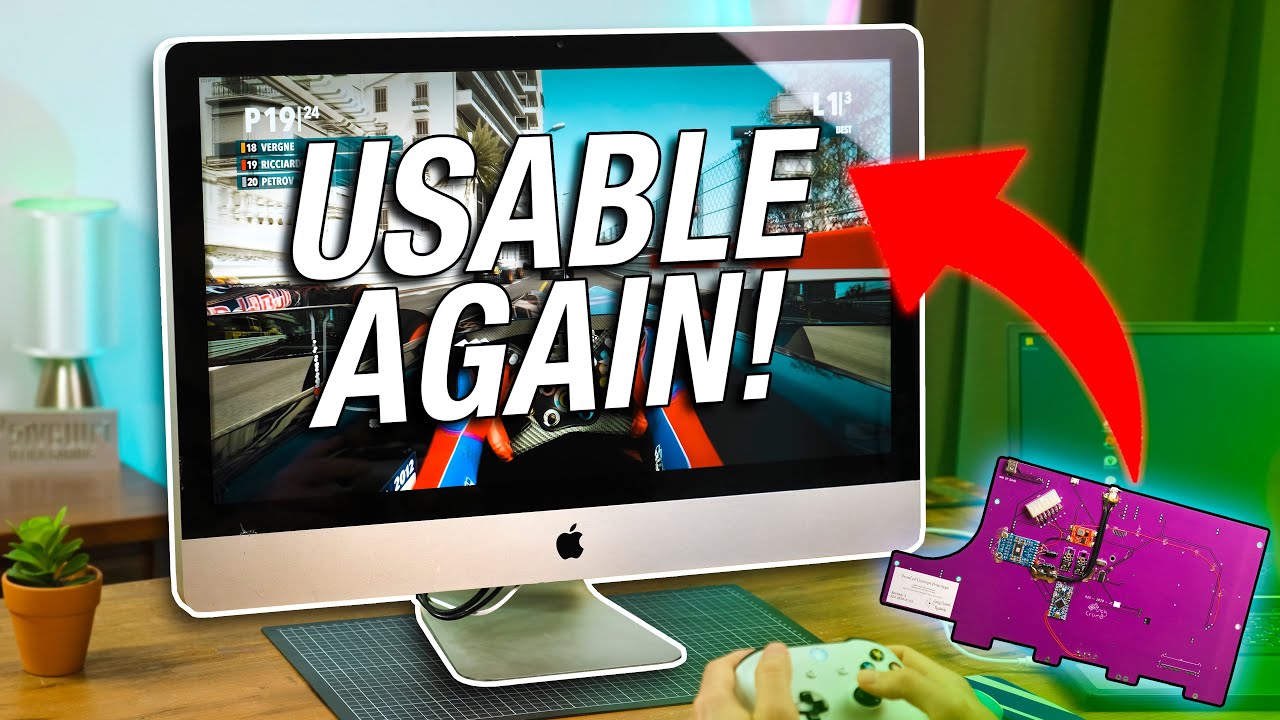 YouTube post by @psivewri for Ulefone. Caption reads: Turn Your Broken iMac Into A New Standalone....
