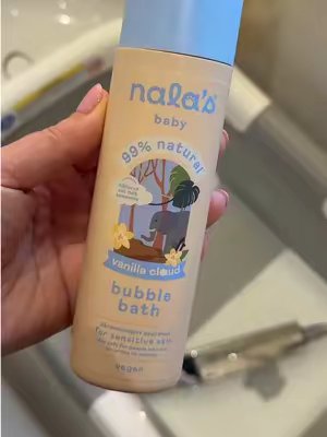TikTok post by @georgia.first.time.mum for Nala’s Baby. Caption reads: Bedtime routine featuring @Nala's Baby UK which we....