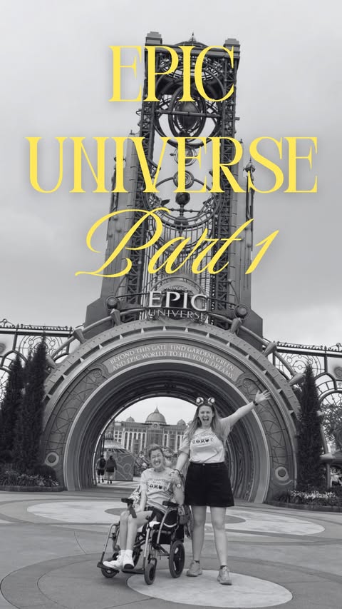 Instagram post by @cheethamswithdreams for Universal Orlando Resort. Caption reads: Epic Universe, Part 1! Make sure you follow along....