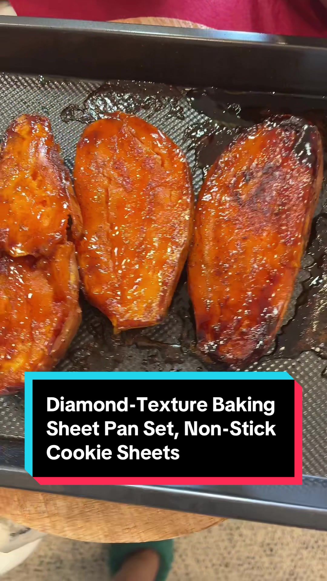 TikTok post by @buywithbecca for Kit Experto. Caption reads: @KITEXPERT Non-stick that actually works 🙌....
