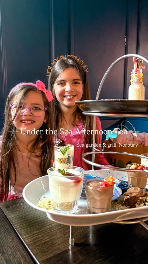 Instagram post by an influencer for Fever UK. Caption reads: 🐙 Under the Sea Sweet Afternoon Tea at Sea Garden....