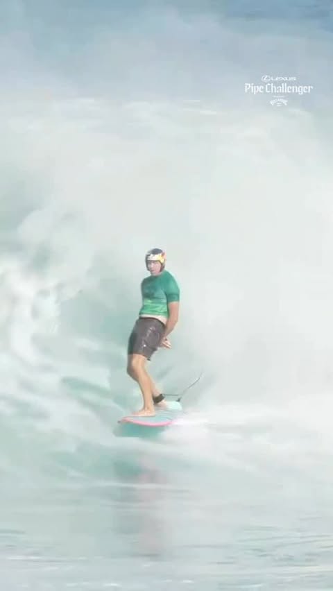 Instagram post by @whoisjob for World Surf League. Caption reads: The Pipe Master @whoisjob found a break between....