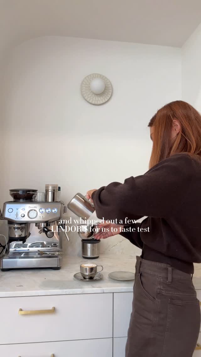 Instagram post by @_alexdavidson for Lindt. Caption reads: Treating dad and myself to a morning of bliss with....