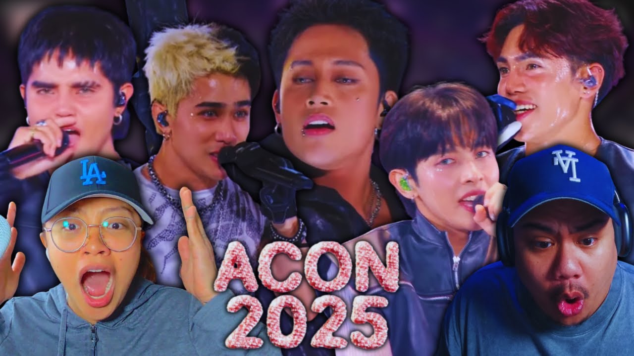 YouTube post by @NewDropEra for MAONO. Caption reads: FILIPINO PRIDE! SO PROUD! 🔥 SB19 PERFORMS AT ACON....