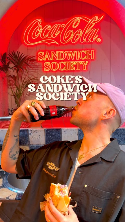 Instagram post by @benrebuck for Coca-Cola. Caption reads: [...] Also… sandwich + ice cold Coca-Cola Zero....