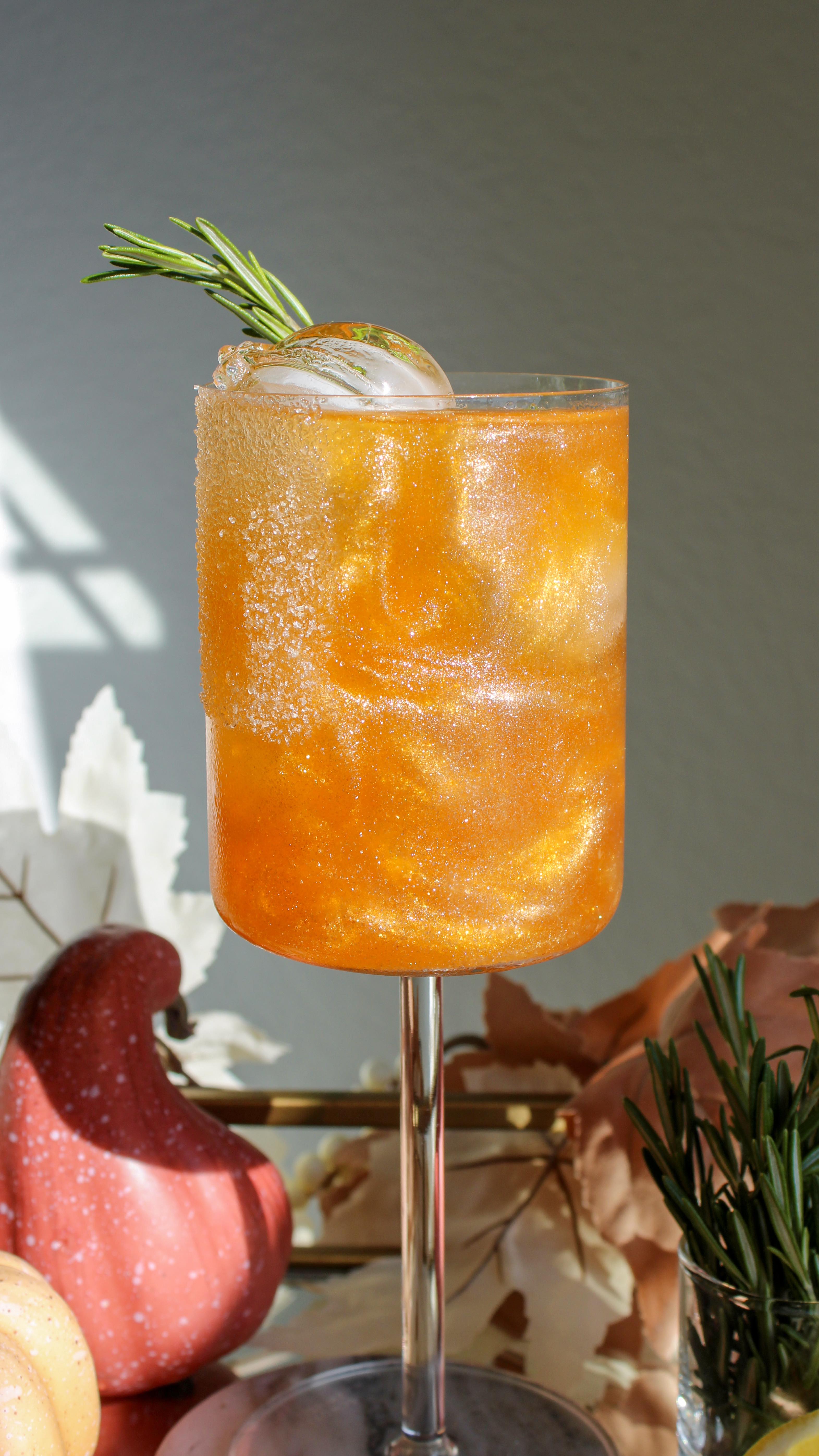 Instagram post by @thespritzeffect for Fancy Sprinkles. Caption reads: These Maple Bourbon Cider Spritzes will be the....