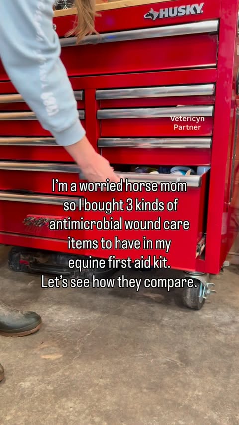 Instagram post by @doublezfarm for Vetericyn. Caption reads: [...] in a horse first aid kit? Well, @vetericyn....