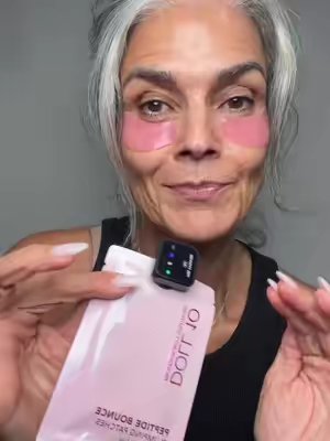 TikTok post by @ceoofcougartown for Doll 10 Beauty. Caption reads: Depuff and brighten #doll10beauty #eyepatches....