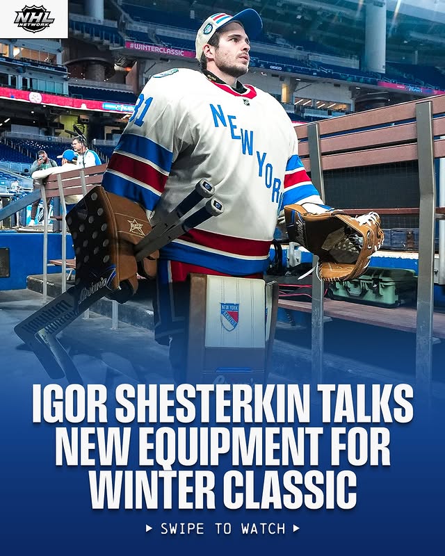 Instagram post by @billy.jaffe for Discover. Caption reads: [...] for Igor Shesterkin! 🔥 Watch the 2026....