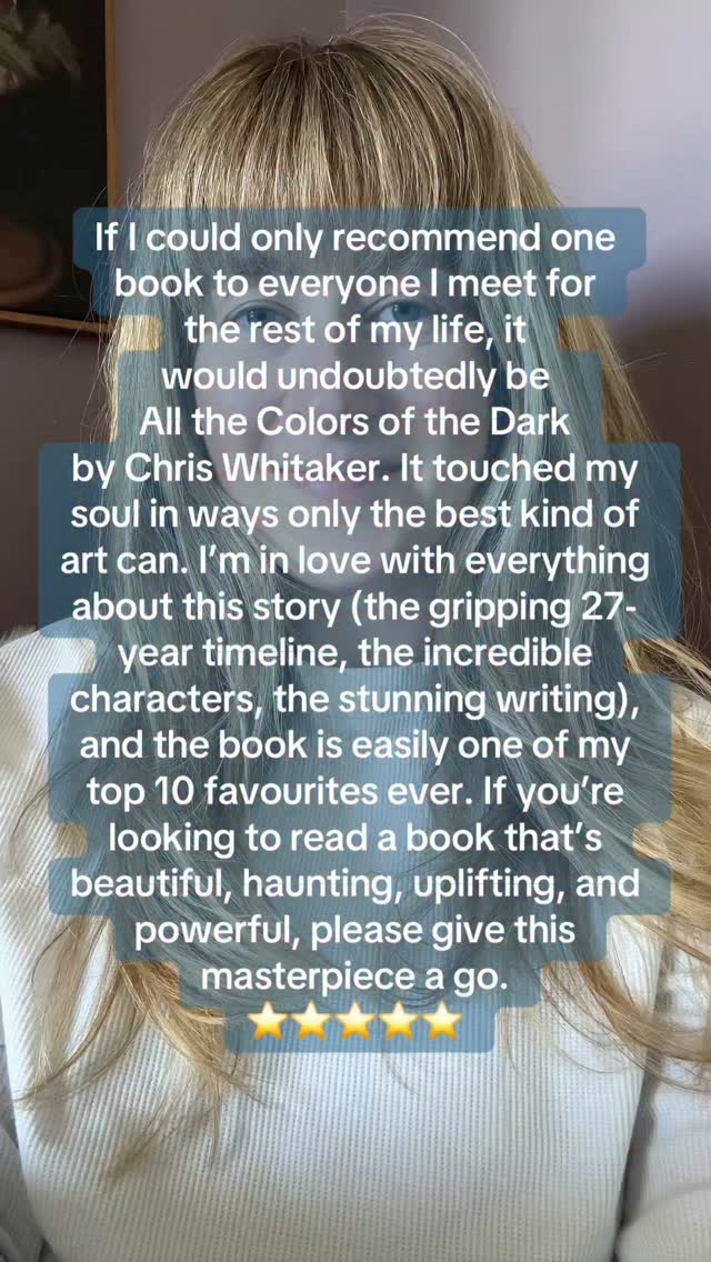 Instagram post by @bookhuddle for Crown Publishing. Caption reads: We read All the Colors of the Dark for Book Huddle....