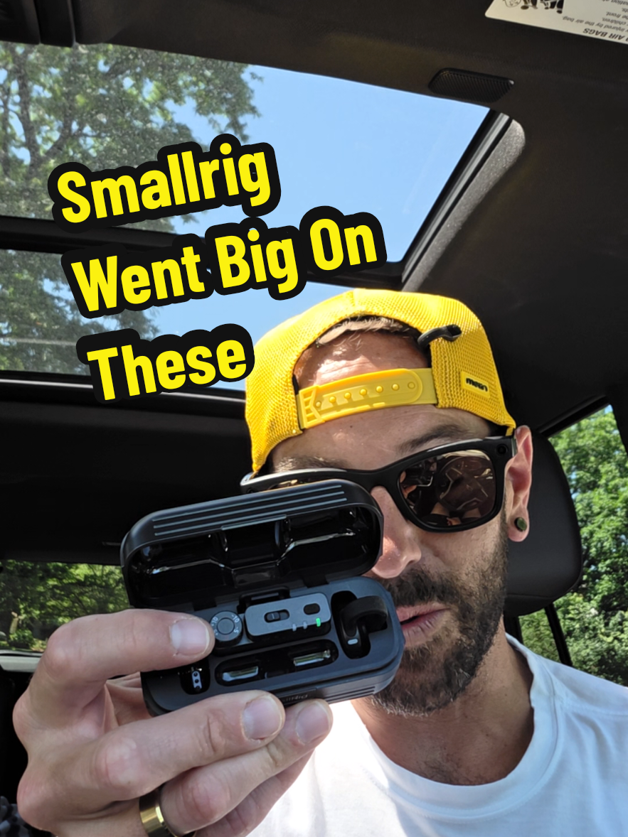 TikTok post by an influencer for SmallRig. Caption reads: Smallrig crushed it with these wireless [...].