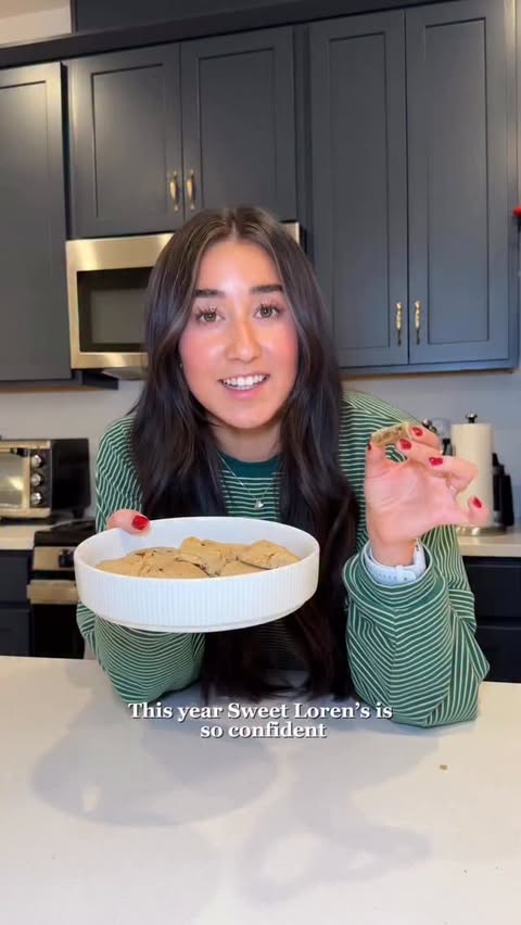 Instagram post by @emchan13 for Sweet Loren's. Caption reads: Cookies soo good you’ll have everyone, (especially....