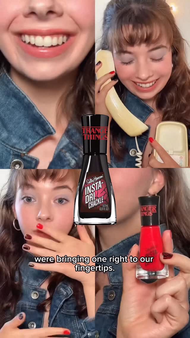 Instagram post by @basically_broadway for Sally Hansen. Caption reads: @Sally_Hansen and Stranger Things bring the Upside....