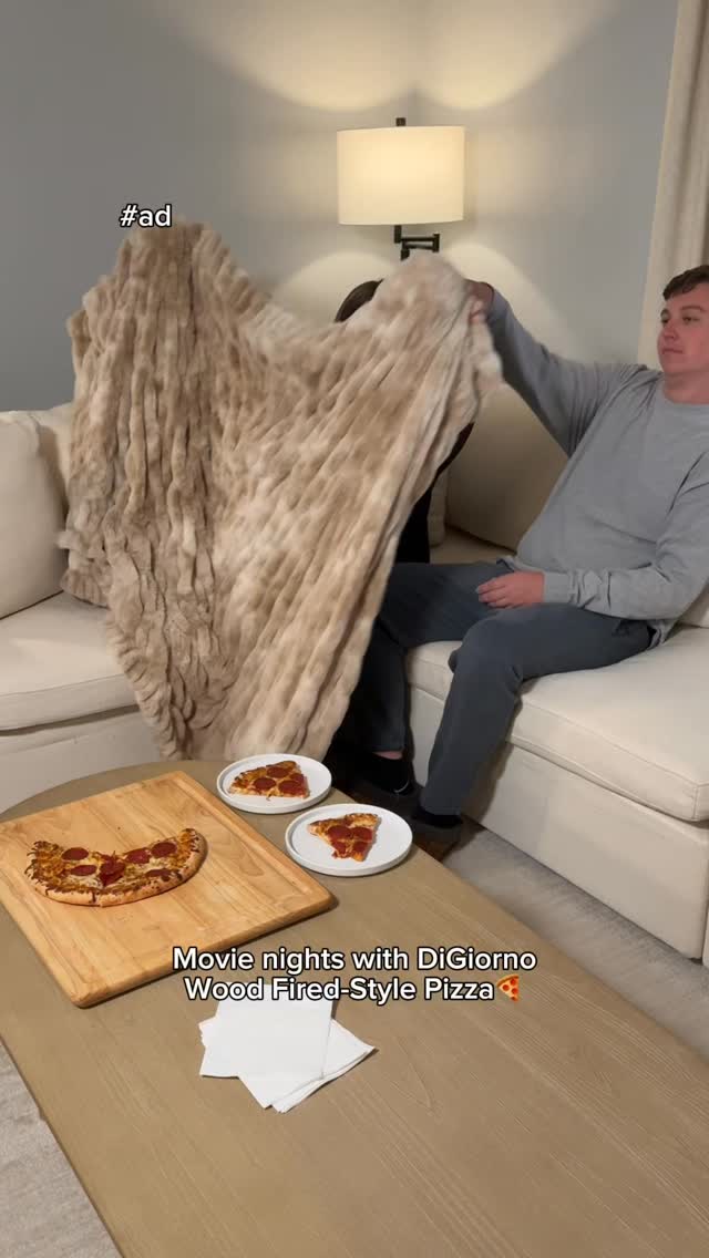 Instagram post by @kayleigh__eats for DiGiorno. Caption reads: #ad @digiorno Take your movie night to the next....