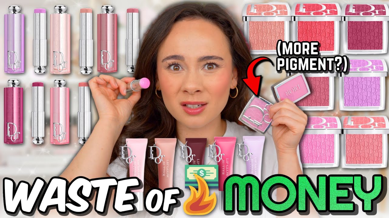 YouTube post by @MorganTurnerMakeup for Sigma Beauty. Caption reads: NEW DIOR BLUSH STICKS, POWDER BLUSH AND LIP GLOW....