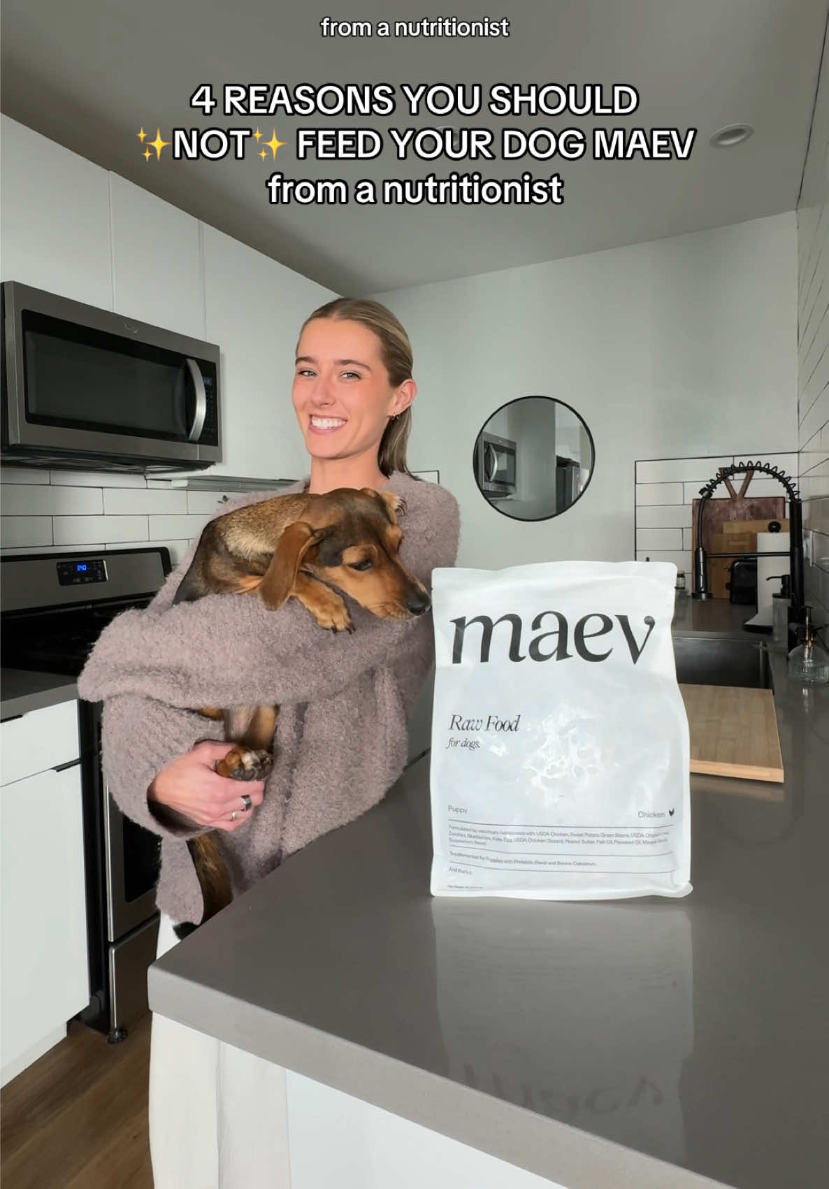 TikTok post by @clairethenutritionist for Maev. Caption reads: [...] get me started on the ingredients of @Maev....