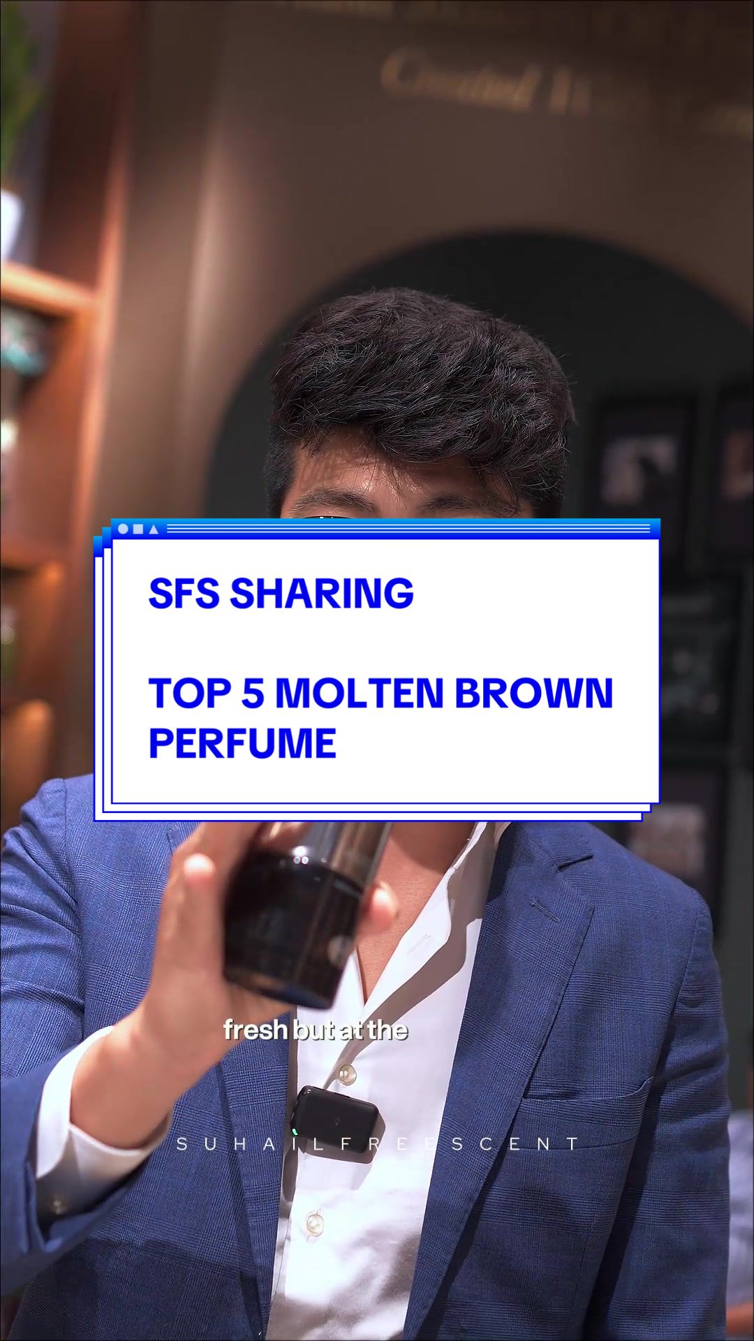TikTok post by @suhailfreescent for Molton Brown. Caption reads: Total 18 perfume yg aku dah sniff, this is my top....