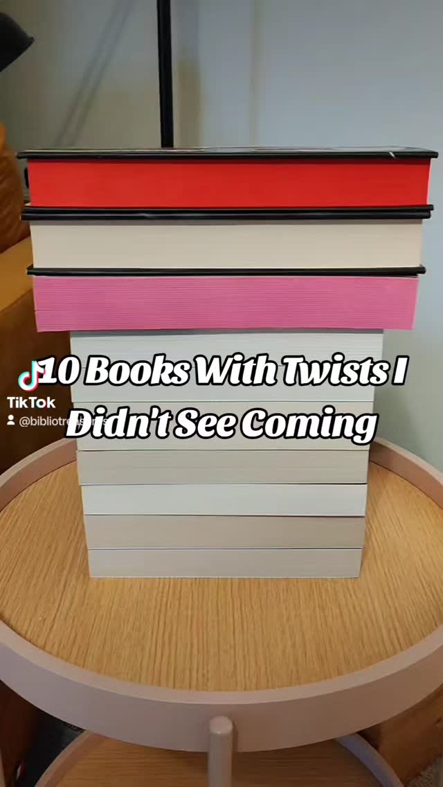 Instagram post by @emmas.biblio.treasures for HarperCollinsUK. Caption reads: ❗𝟭𝟬 𝘽𝙤𝙤𝙠𝙨 𝙒𝙞𝙩𝙝 𝙏𝙬𝙞𝙨𝙩𝙨 𝙄....