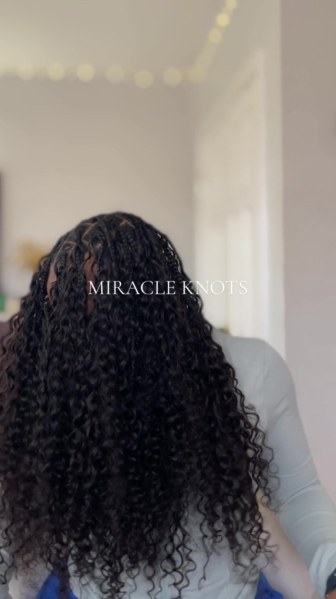 TikTok post by @lynee.a for BGM Girl Hair. Caption reads: [...] miracle knots this summer 🫱🏽‍🫲🏾....