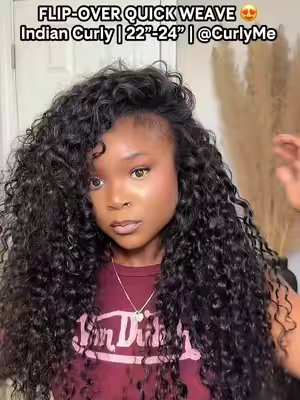 TikTok post by @akiviamiquelle for CurlyMe Hair. Caption reads: @CurlyMe Hair literally has the best curly hair....