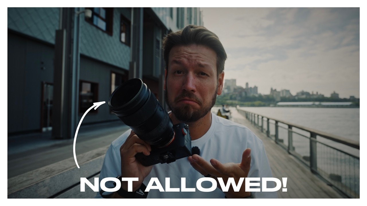 YouTube post by @EasyTigerCreative for Audiio. Caption reads: Why Are Phone Cameras Allowed at Events But Not....