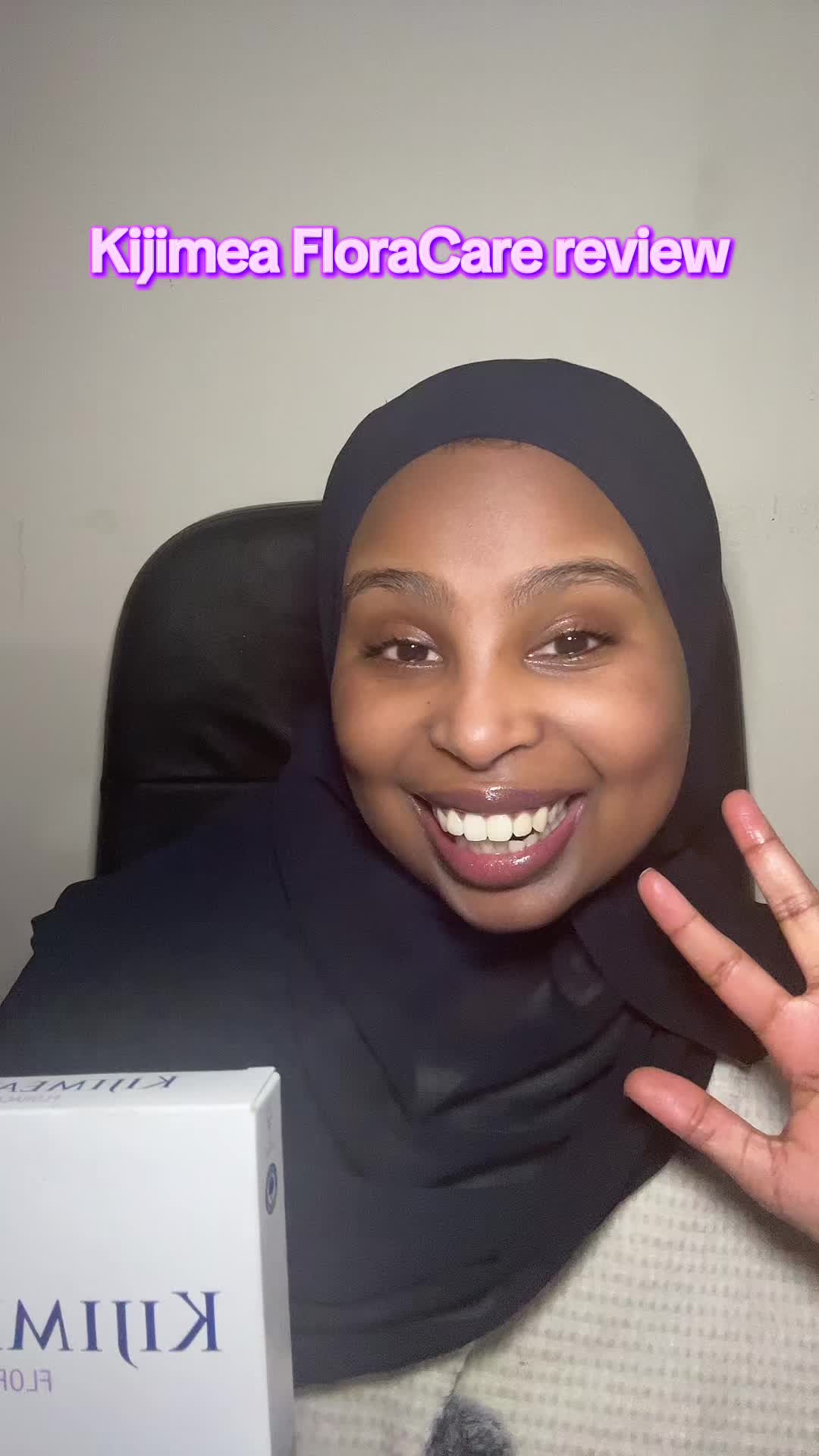 TikTok post by @hajimon28 for Kijimea. Caption reads: Today I reviewed @Kijimea FloraCare probiotics, I....