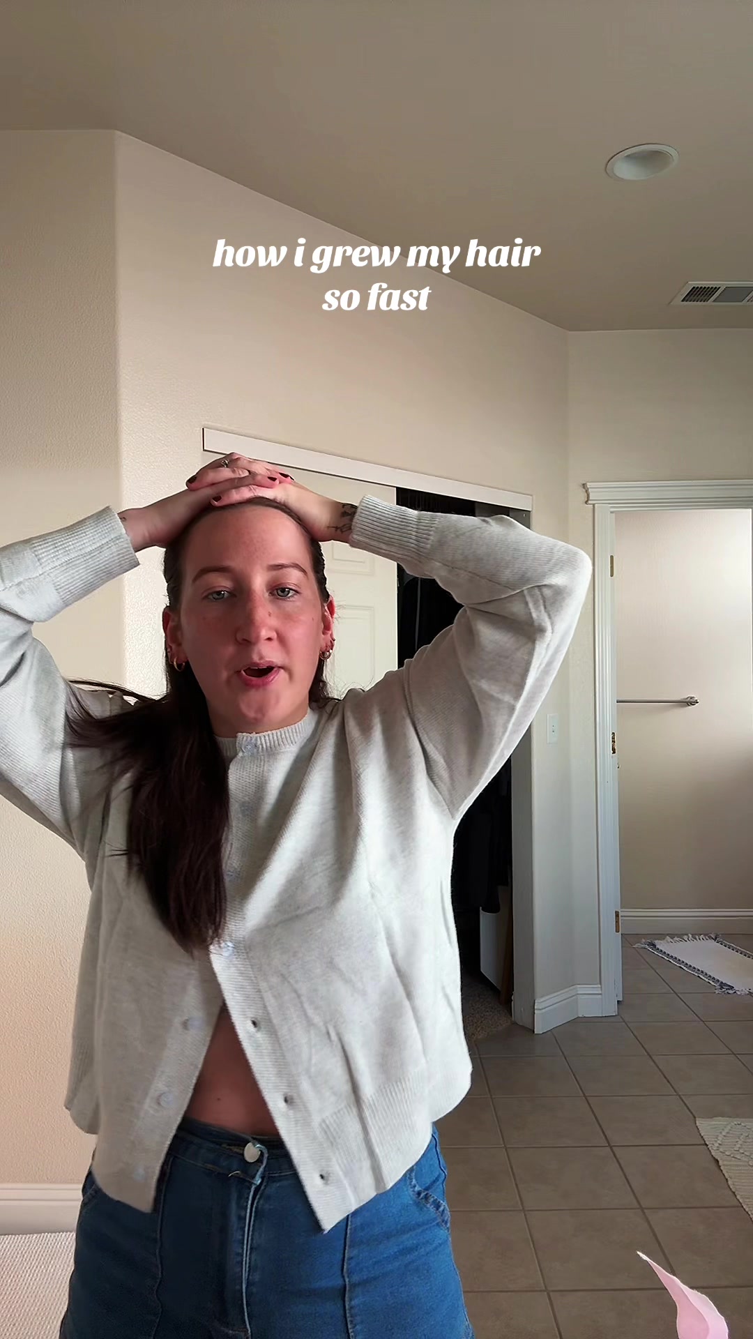 TikTok post by @caitspeers for BondiBoost. Caption reads: @BondiBoost ily ily ily  #bondiboosthair [...].