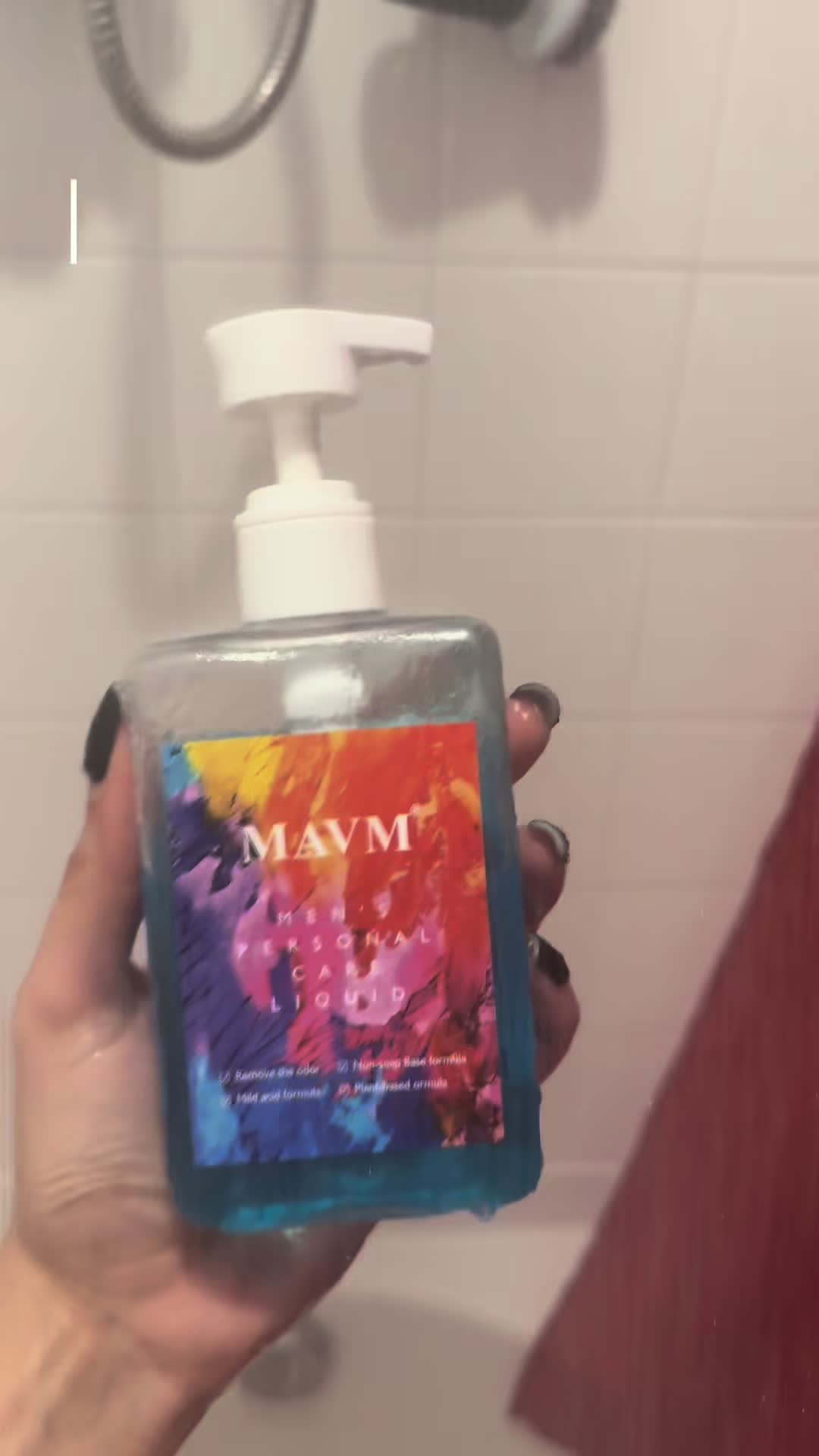 TikTok post by @life.by.elianis for MAVM. Caption reads: MAVM Men's Intimate Wash 🧼 @MAVM #mavm [...].