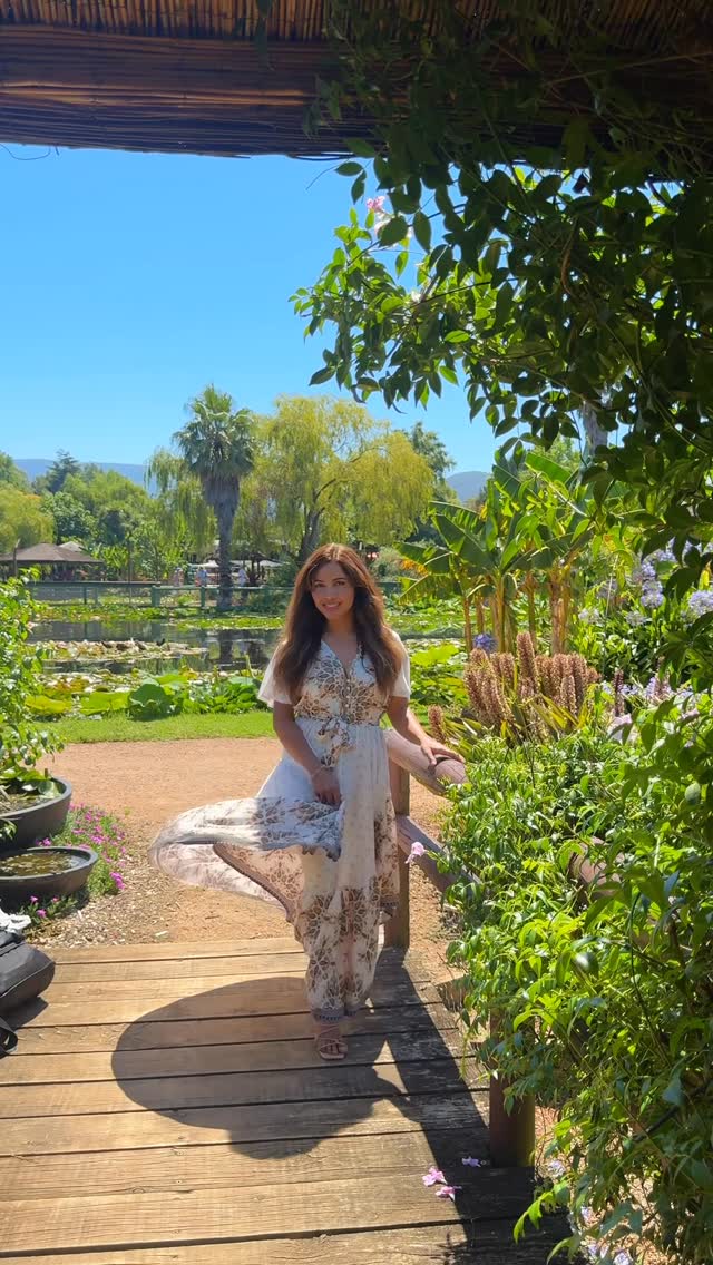 Instagram post by @reena_rbr for Salty Crush. Caption reads: Angel @reena_rbr wears our Taurus Maxi Dress in....