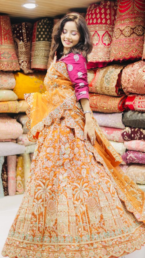 Instagram post by @miss_shambhavi_nigam for The Wedding Brigade. Caption reads: Best destination for wedding season shopping:....