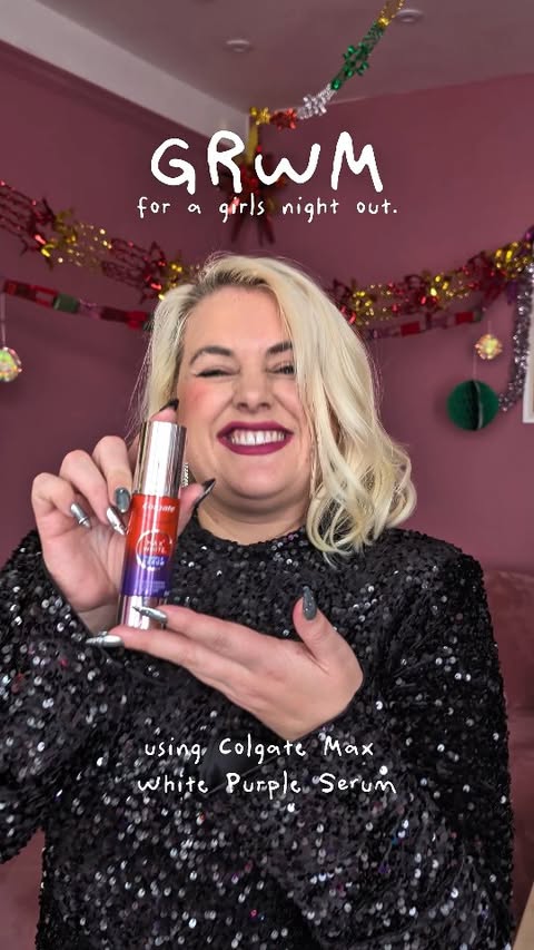 Instagram post by @felicityhayward for Colgate. Caption reads: [...] the glam is not complete without....