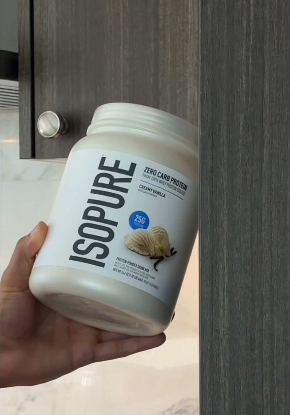 TikTok post by @terrencebjr for The Isopure Company. Caption reads: #IsopurePartner Most people rush through their....