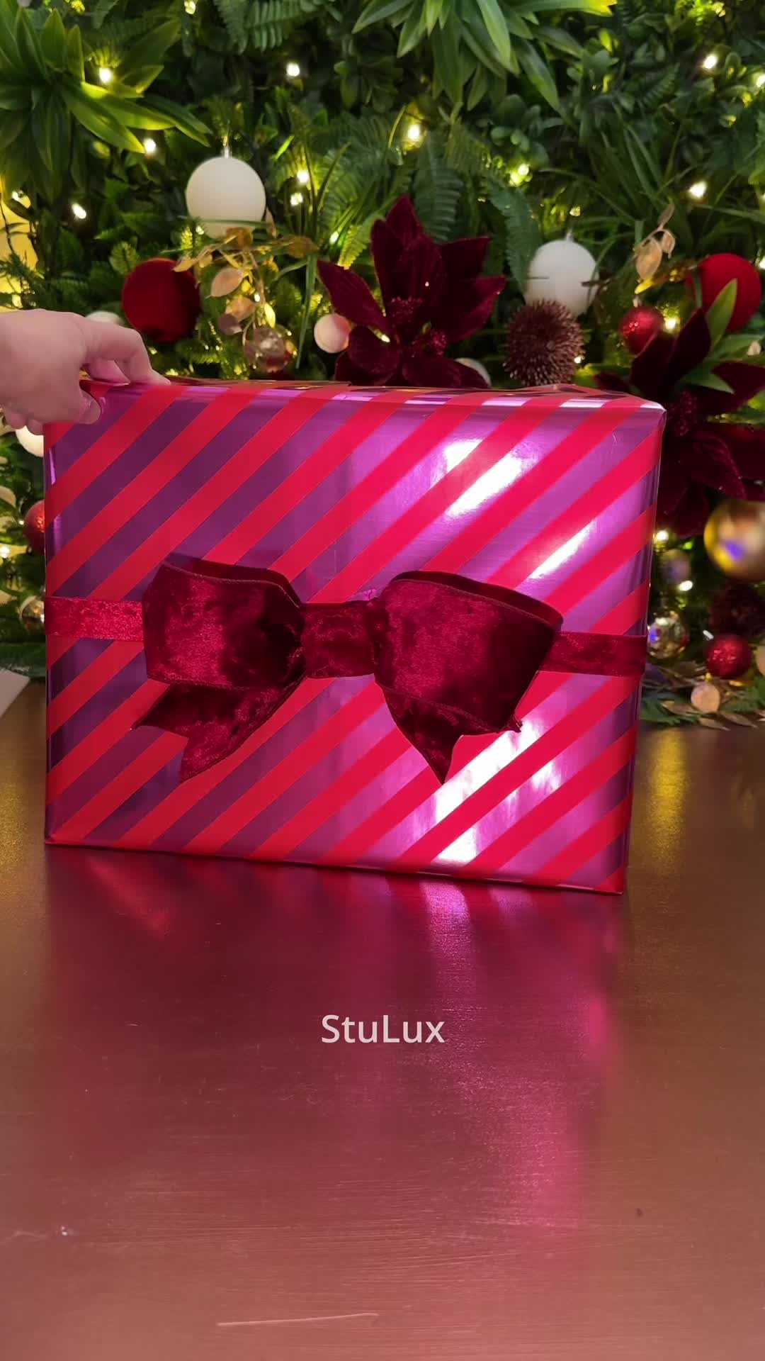 TikTok post by @stu.lux for Little ELF Products. Caption reads: [...] cutter and double-sided tape from @Little....