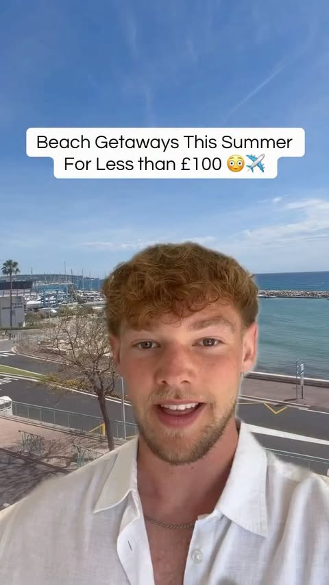 Instagram post by @ralph.travels for KAYAK. Caption reads: [...] getaways under £100 this summer with....