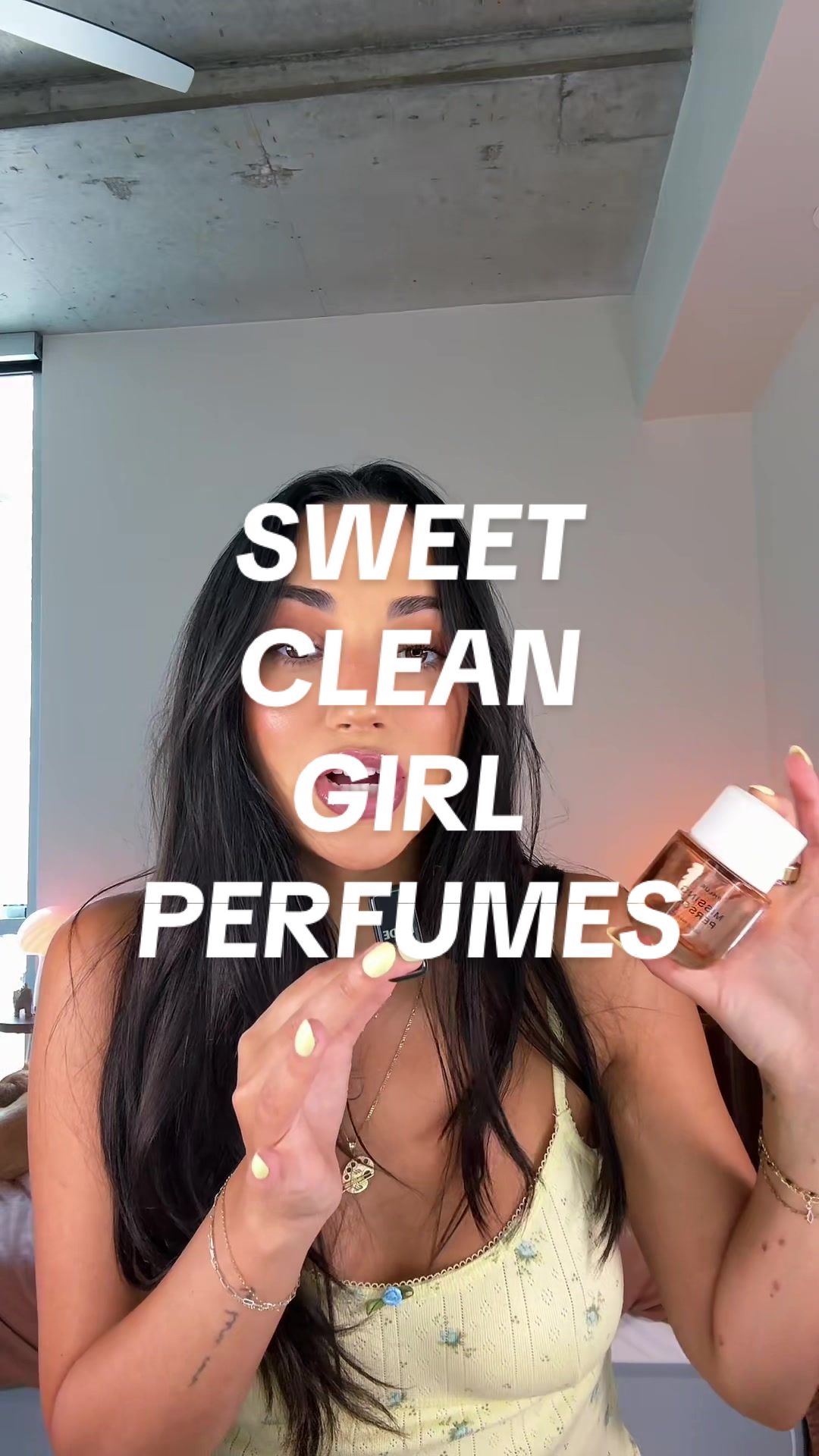 TikTok post by @daniellalopez9988 for By Rosie Jane. Caption reads: Sweet Clean Girl Perfumes 🍦 #perfumetok....