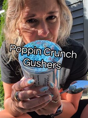TikTok post by @mar_miller88 for Poppin Crunch. Caption reads: The best coated gushers! #poppincrunchgushers....