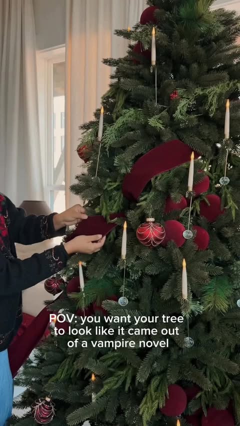 Instagram post by @brendaanngerman for Balsam Hill. Caption reads: There’s something magical about a tree that feels....