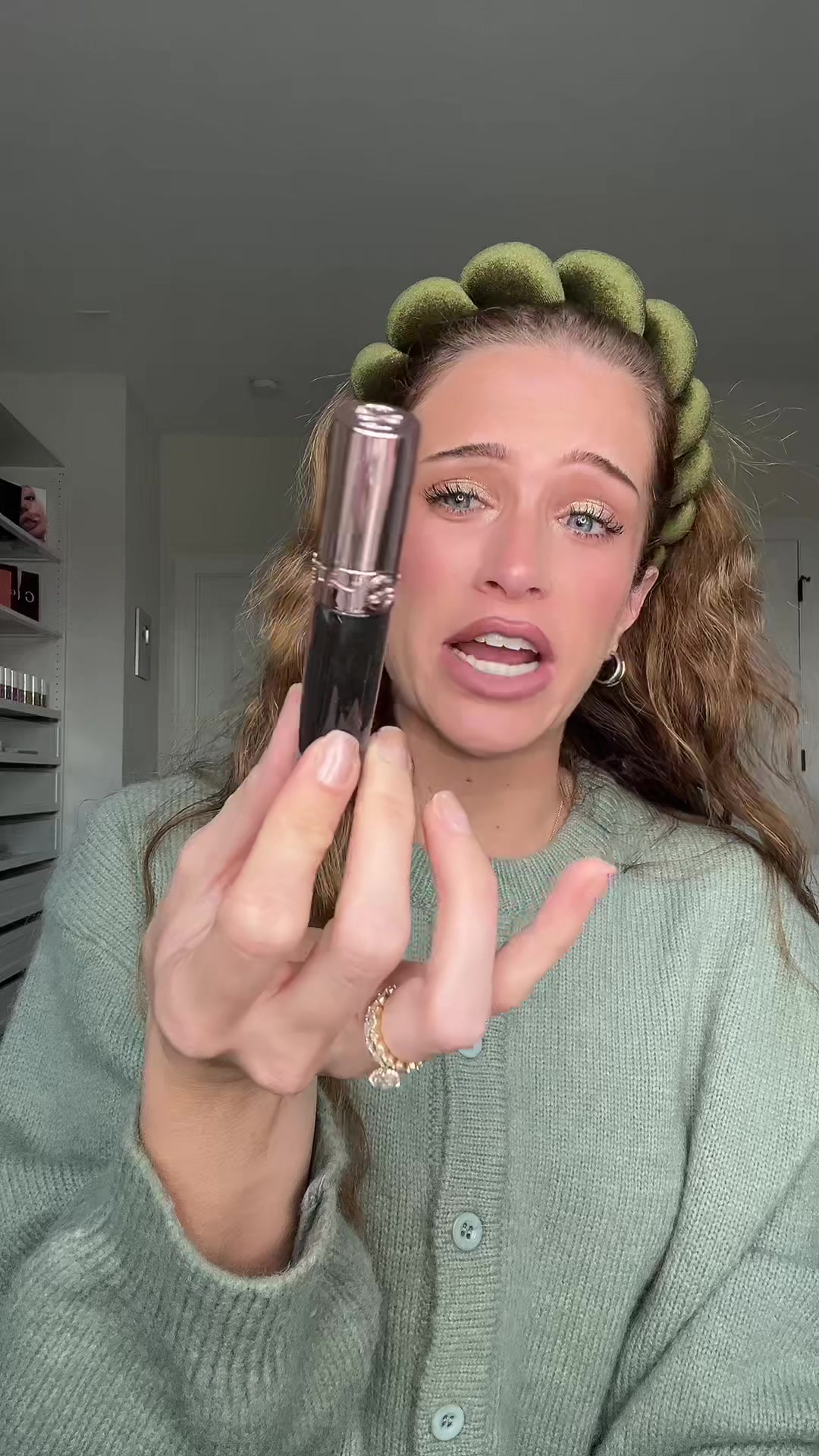 TikTok post by @sarah_wolak for Anastasia Beverly Hills. Caption reads: This black #lipgloss was NOT what I was expecting....