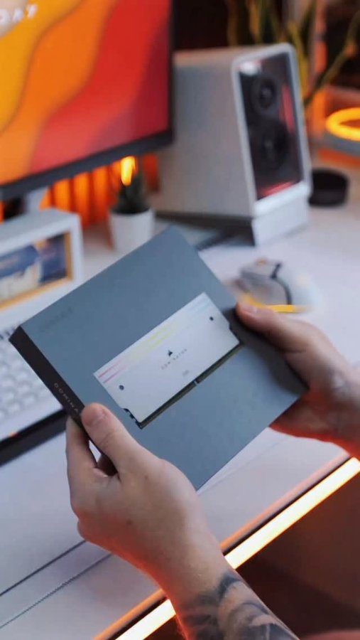 Instagram post by @bodacioustech for CORSAIR. Caption reads: Upgrading my PC with the @corsair Dominator....