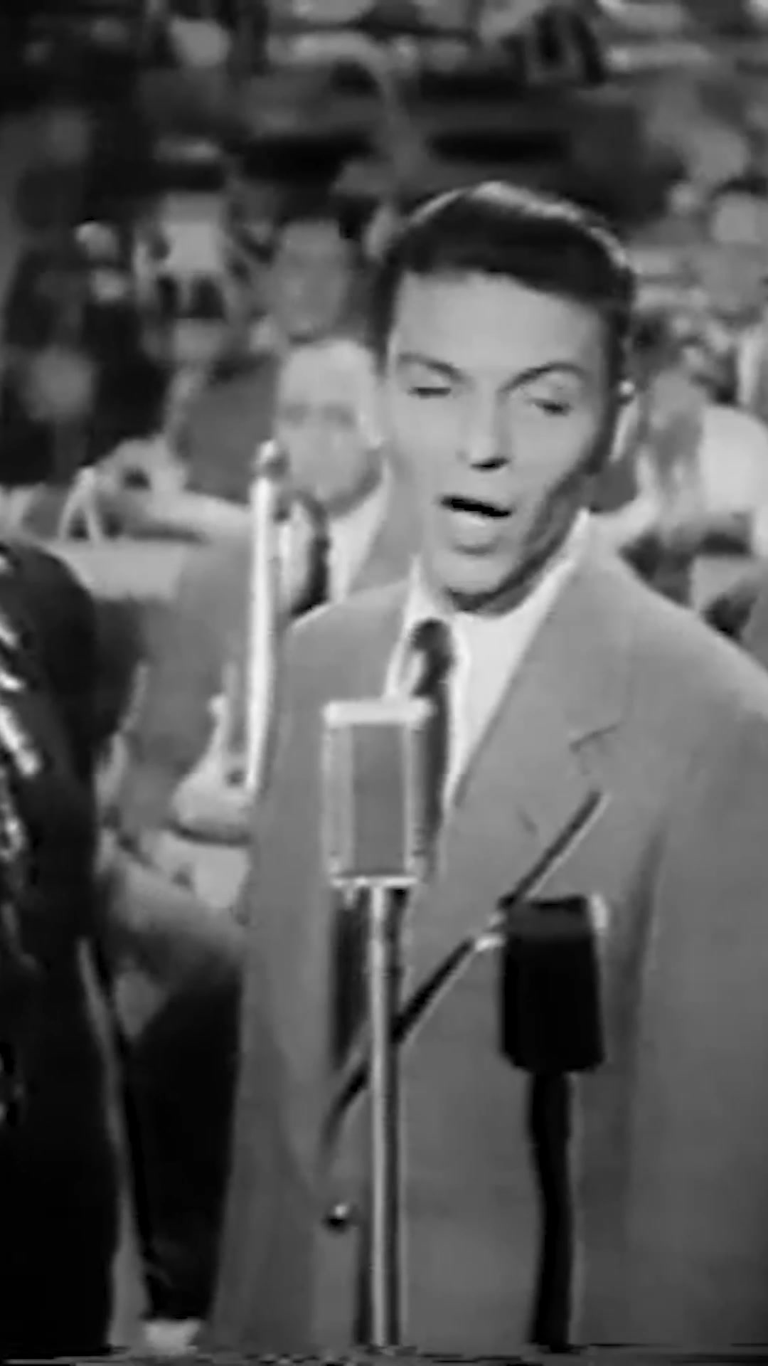 TikTok post by @franksinatra for billboard. Caption reads: [...] “I’ll Never Smile Again” hit No. 1 on....