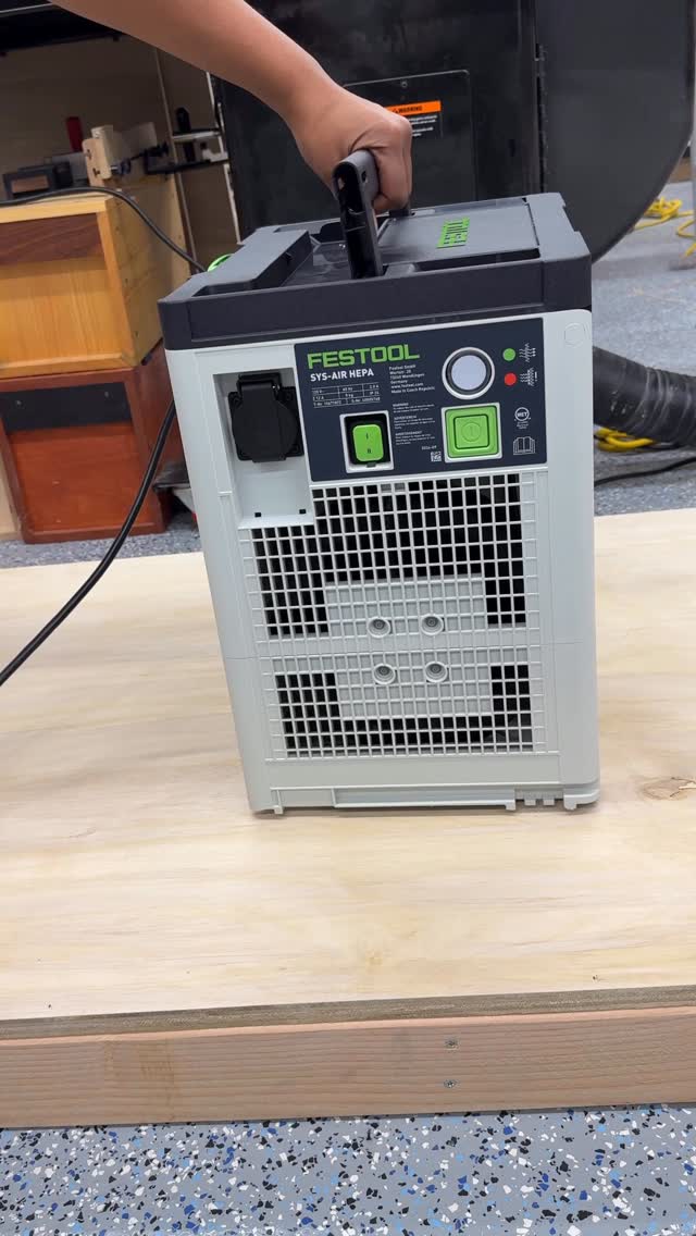 Instagram post by @513woodworks for Festool USA. Caption reads: I love making sawdust, but I don’t love having it....